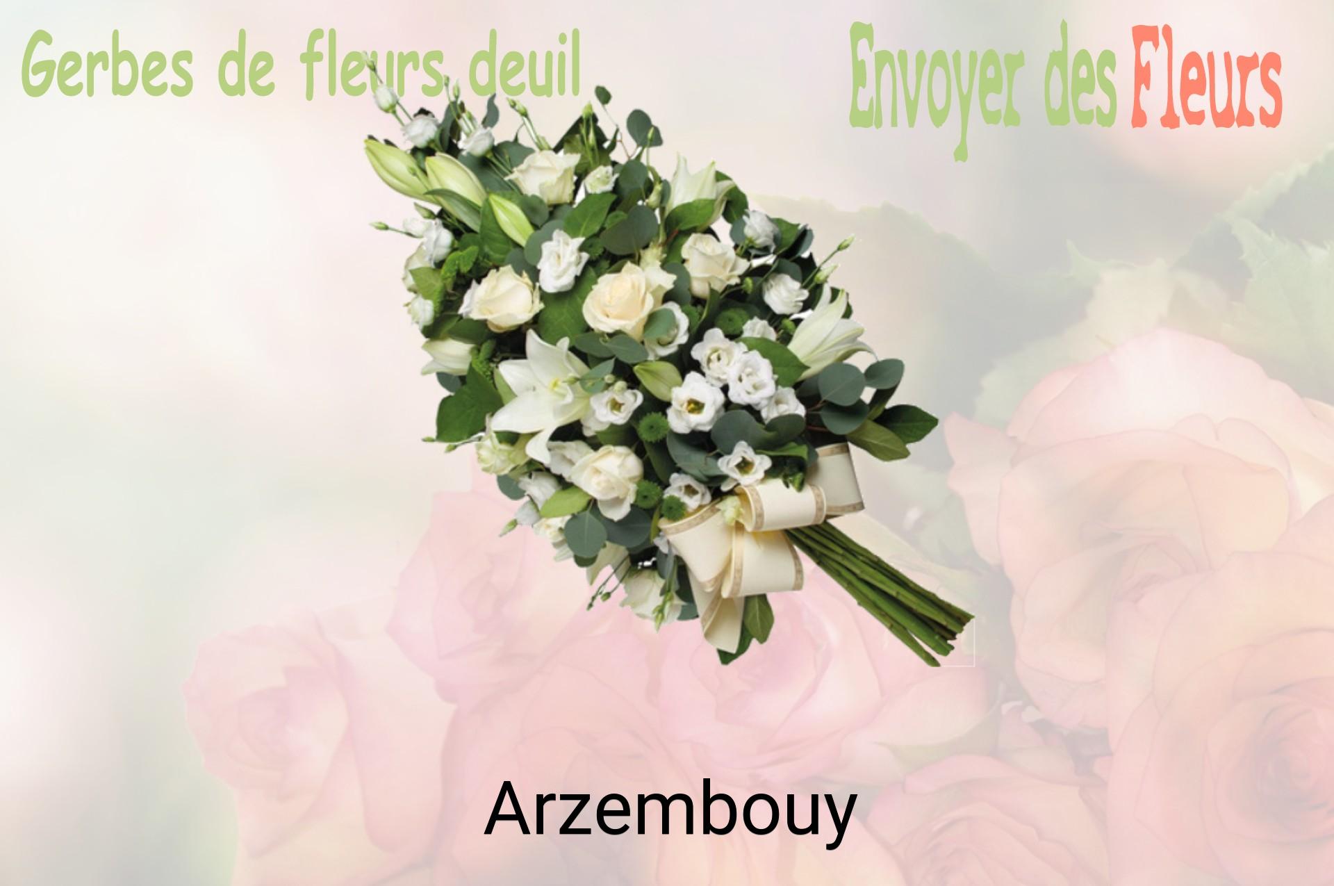 Gerbe de fleurs de deuil livrée à Arzembouy